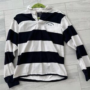 Southampton NY Charles River Apparel Striped Navy and White Rugby Unisex